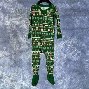 Disney Baby Mickey Mouse Pajamas Christmas FOOTED Footie Pjs Pajamas 12-18 month